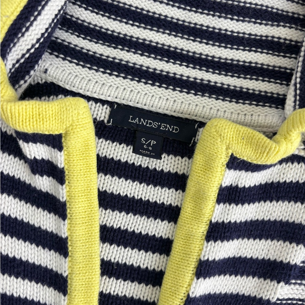 Striped Navy and Yellow Sweater - Picture 2 of 2
